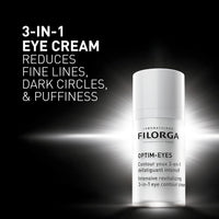 Filorga Optim-Eyes Eye Cream, Revitalizing 3-in-1 Skin Treatment for Rapid Reduction of Dark Circles, Wrinkles & Puffiness Around the Eyes, 0.5 fl. oz.