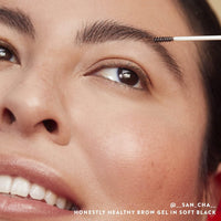 Honest Beauty Honestly Healthy Brow Gel for Fuller Looking Brows | Soft Black, 0.05 fl oz