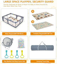 Extra Large Baby Playpen with Mat, ManKami 200 * 180cm