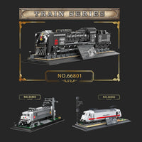 Reobrix Train Building Block Model 66801, Collectible Steam Locomotive Exhibition Set, 1546 Pieces Steam Model Railway Building Blocks, Gift Set for Boys from 14 Years and Adults