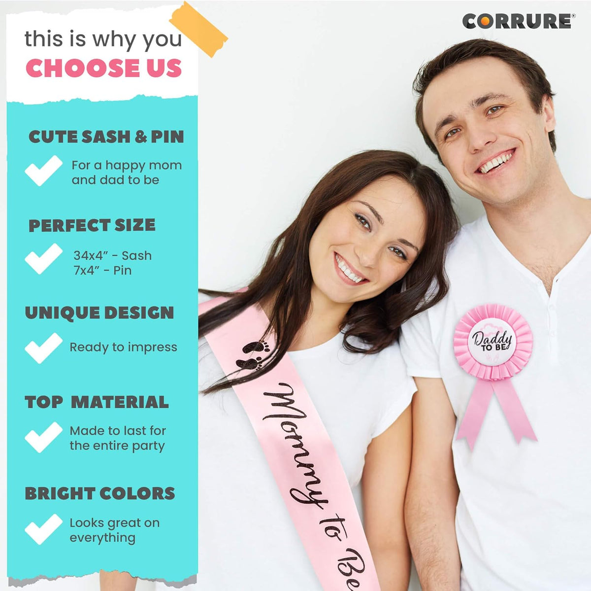 Mom to be Sash Baby Shower Set