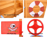 Keezi Kids Sandpit, Wooden Water Table Sand Pit Play Toys