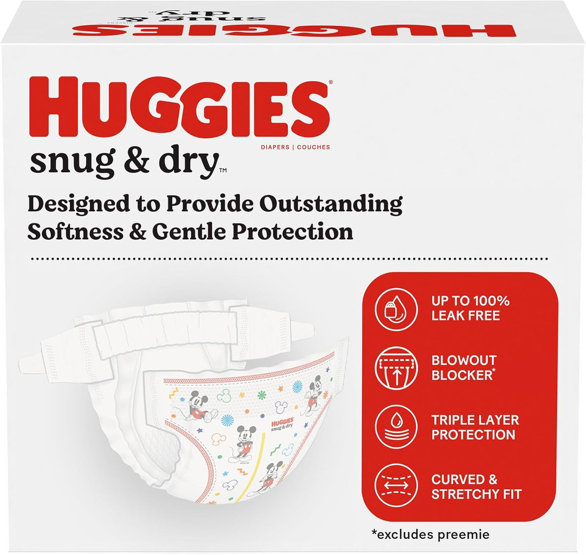 Huggies Size 8 Diapers, Snug & Dry Baby Diapers, Size 8 (46+ lbs), 38 Count