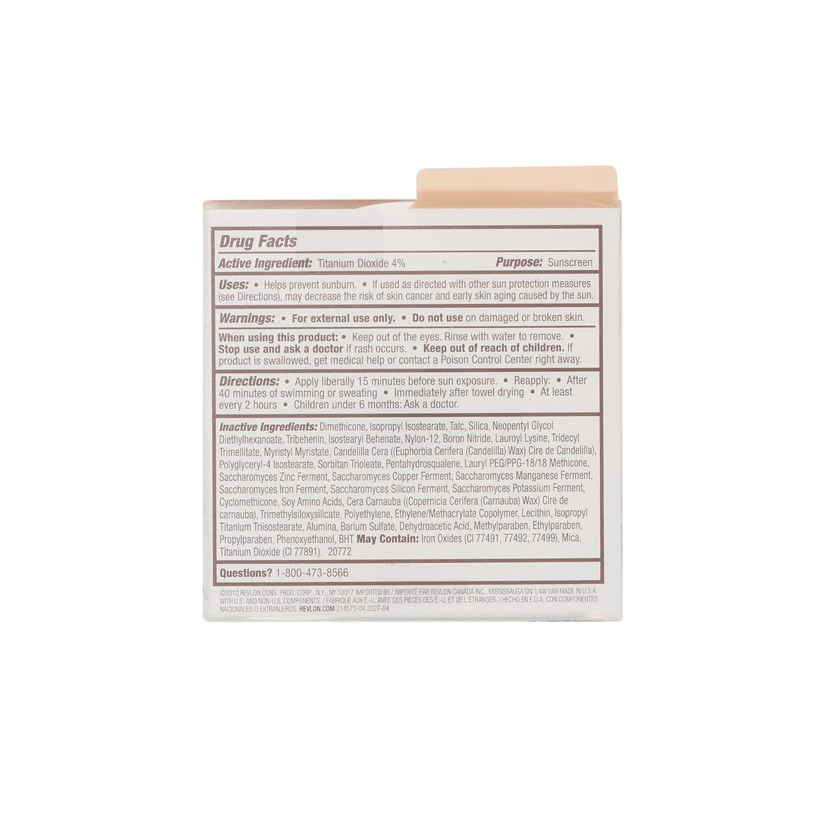 Revlon Foundation, New Complexion One-Step Face Makeup, Longwear Light Coverage with Matte Finish, SPF 15, Cream to Powder Formula, Oil Free, 001 Ivory Beige, 0.35 Oz