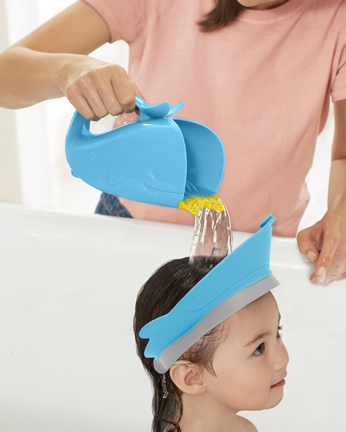Skip Hop Baby Shower Cap Shield, Moby Bath Visor for Baby and Kids 9m +, Blue