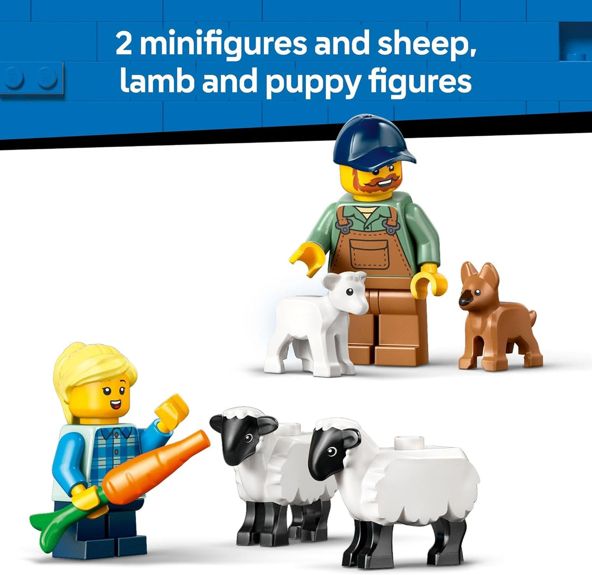 LEGO City Red Farm Tractor with Trailer & Sheep Kids Toy for 4+