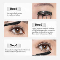 Erinde Brown Mascara for Older Women 60 Plus, Extreme Length and Volume Waterproof Mascara for Mature Women, No Clumps, Long-Wearing, Hypoallergenic Mascara For Sensitive Eyes