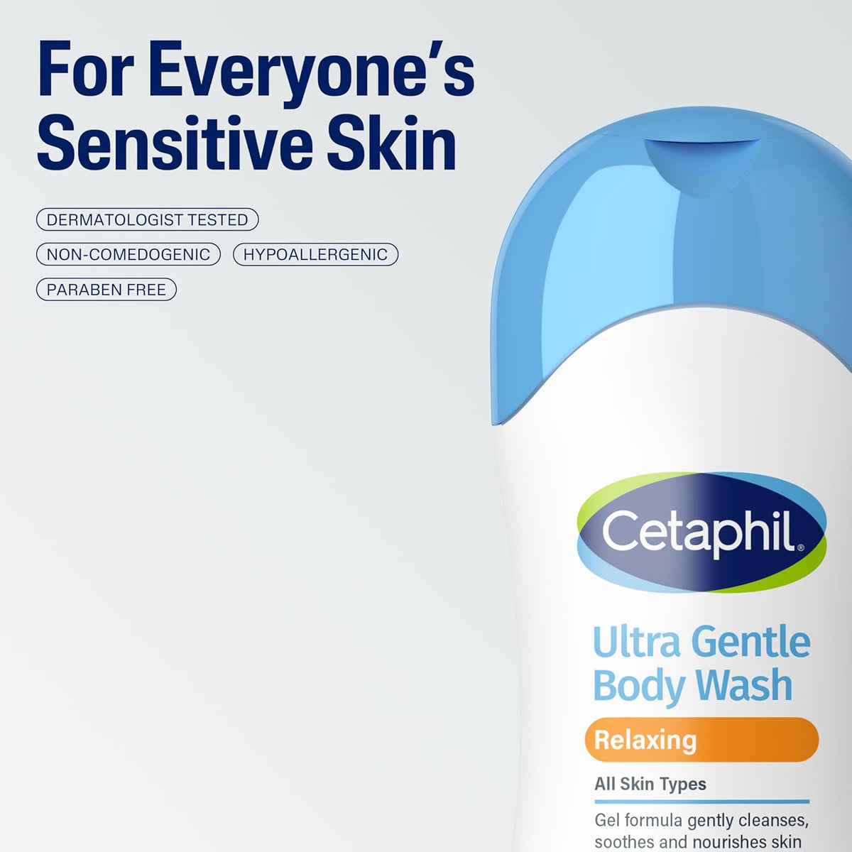 Cetaphil Ultra Gentle Refreshing Body Wash, For Dry to Normal, Sensitive Skin, 16.9oz
