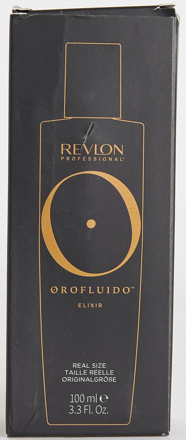 REVLON PROFESSIONAL Orofluido Argan Oil Elixir, 100 ml, Nourishing Leave in Hair Care with Argan Oil, Smoothing Hair Oil for Smooth, Shiny Hair, with Anti Frizz, Vegan