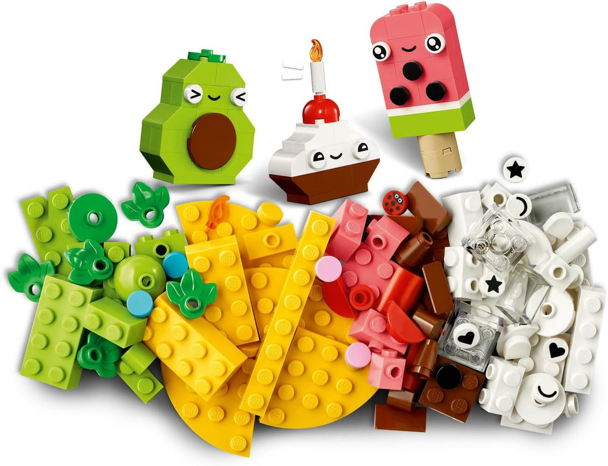 LEGO Classic Creative Food Friends Building Blocks Set, Kids Construction Toy for 4+ Year Old Boys and Girls, incl. Assorted Bricks to Build a Cupcake, Ice Cream & More, Kitchen Food Playset 11039