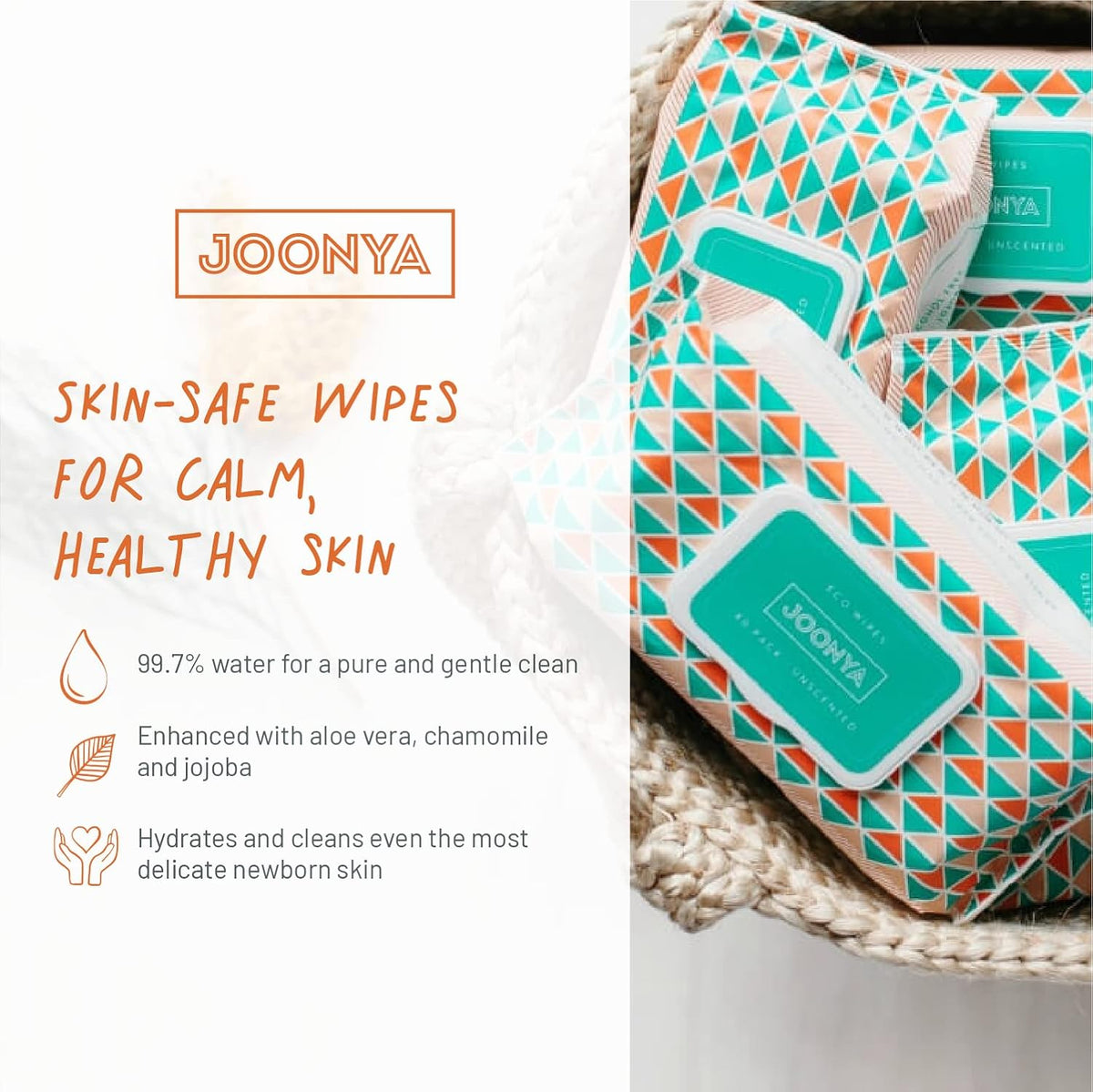 Joonya Baby Wipes - Non-Toxic, Biodegradable Baby Wipes for Calm, Healthy Skin - Fragrance Free Baby Wipes - Bulk Baby Wipes - 24 Packs of 80 Nappy Wipes (1920)