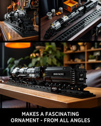 Nifeliz Big Boy Locomotive, Articulated Steam Locomotive Building Block Set (1,818 Pieces)