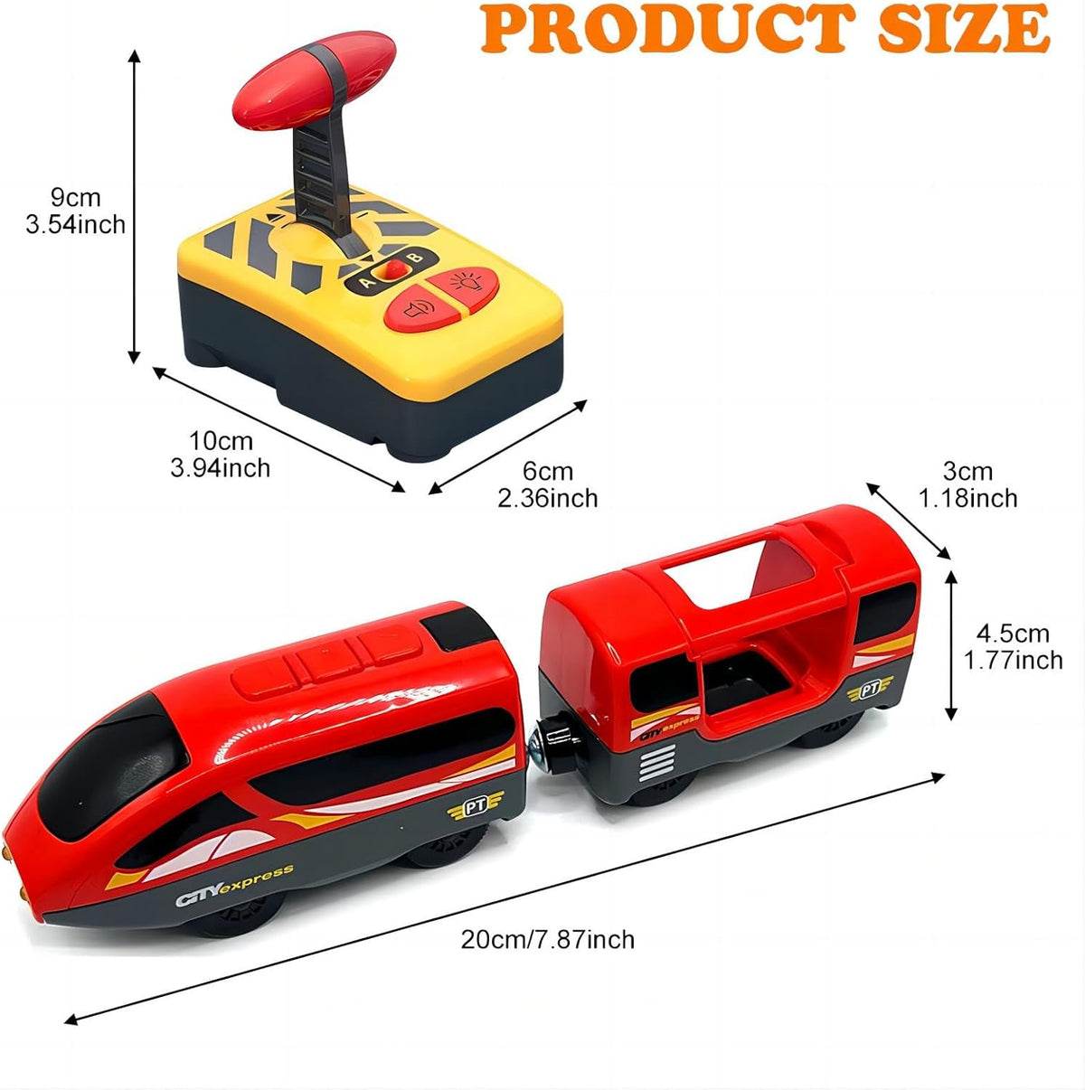 B-Qtech RC Electric Train Toy, Battery Operated Educational Toy