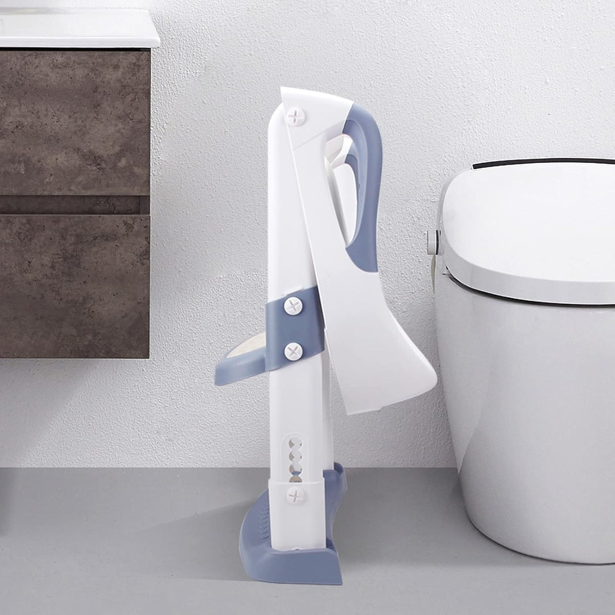 Potty Training Seat with Step Stool Ladder (Grey)