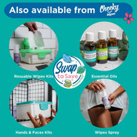 Cheeky Wipes 25 Rainbow Micro Fibre Cloth Baby Wipes