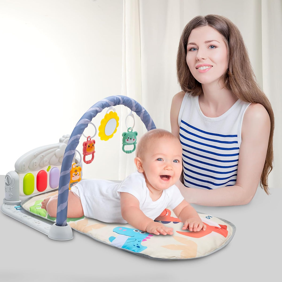 Baby Gym Play Mats Baby Toys Tummy Time Mat Toys Musical Activity Center