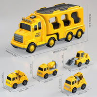 5 in 1 Construction Trucks Cars Toys for Toddlers 3-5