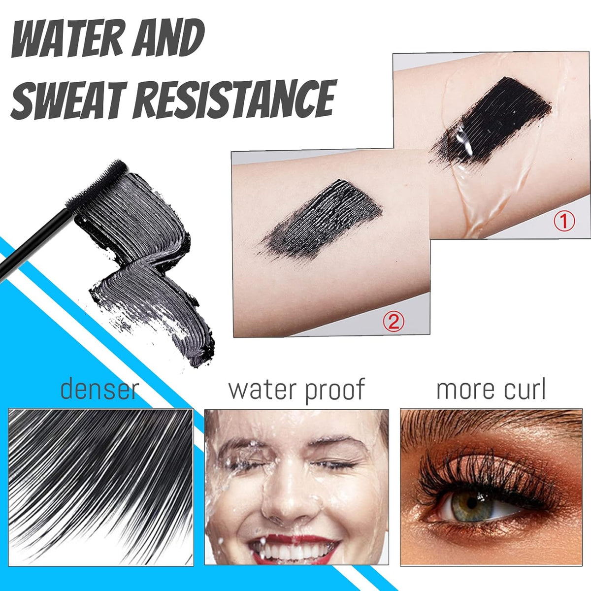Mascara for Older Women 60 Plus, Waterproof Smudge Proof