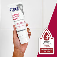 CeraVe Moisturizing Cream for Diabetics’ Dry Skin, Urea Cream with Bilberry for Face and Body, Fragrance Free & Paraben Free, 8 Ounce