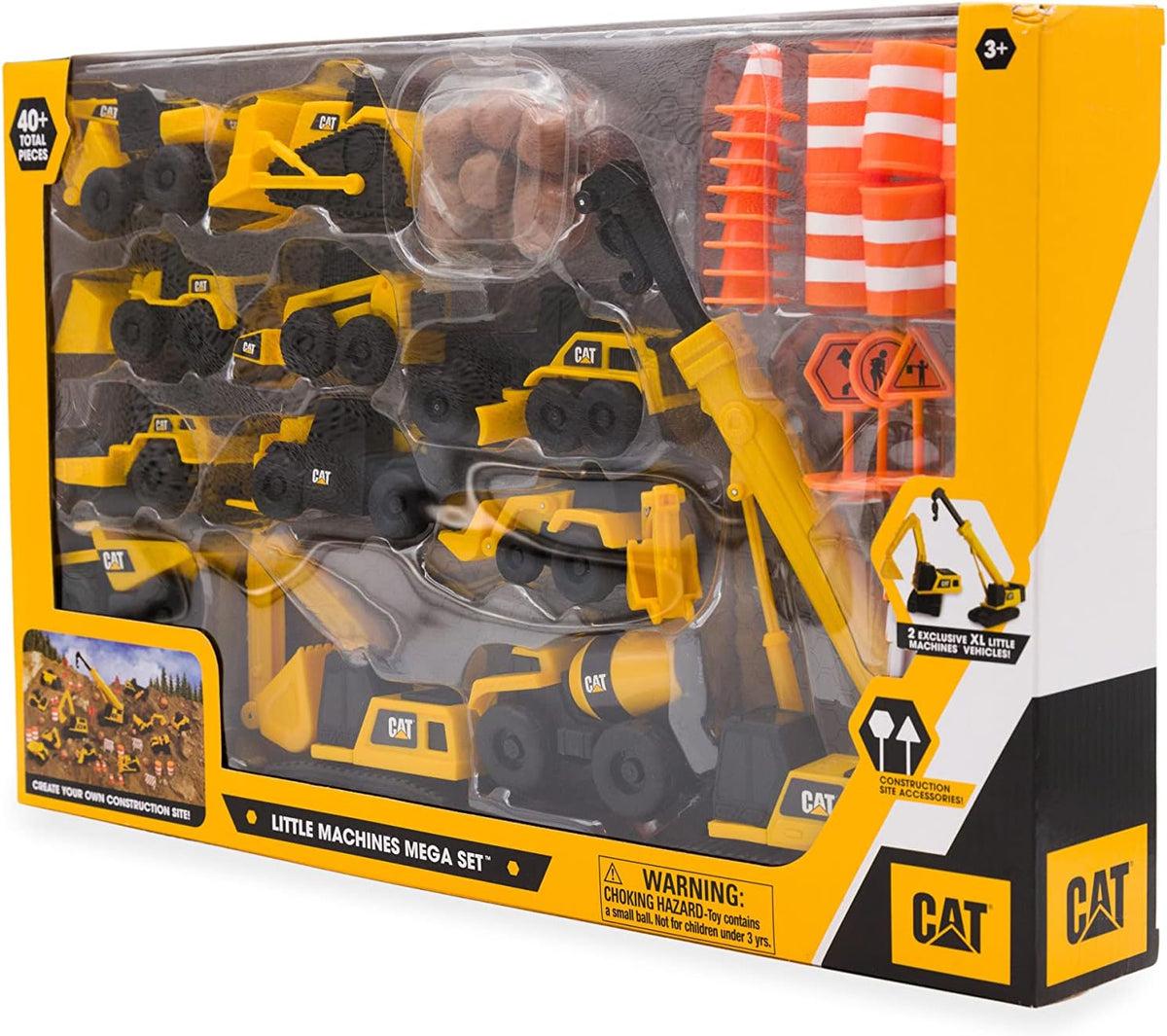 CAT Construction Toys, Little Machines Mega Activity Playset w/ 41 Pieces,Toys 3+