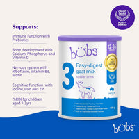 Bubs Goat Milk Toddler Drink Stage 3, Toddlers 12-36 Months,800g