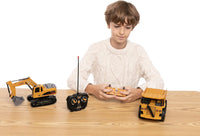JOYIN 2 PCS Remote Control Construction Vehicle Toy Set