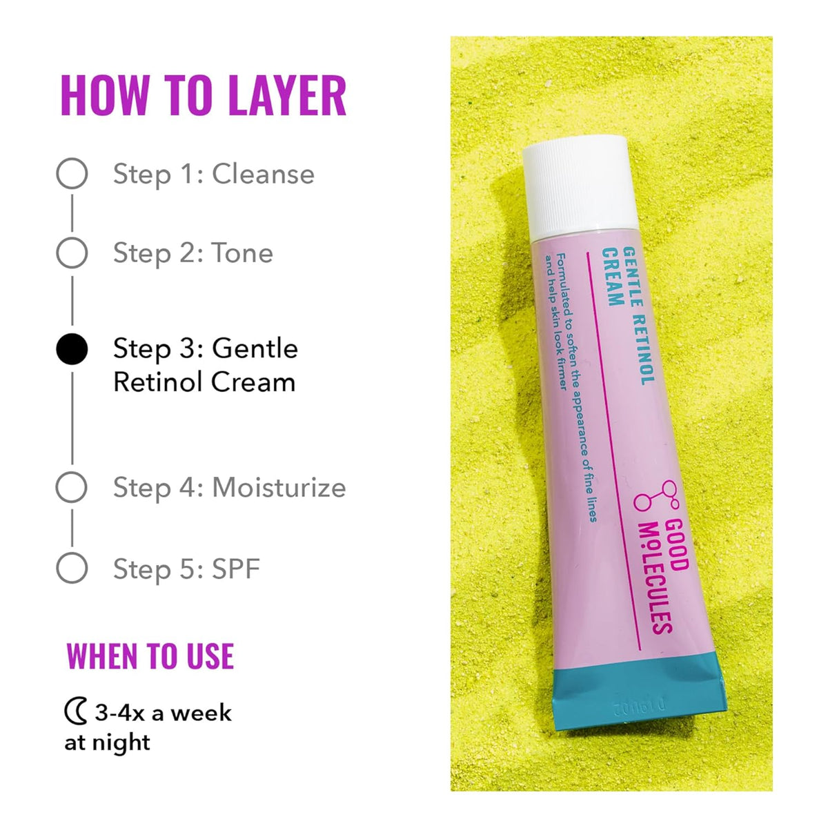 Good Molecules Gentle Retinol Cream - Night Cream with Retinol and Bakuchiol