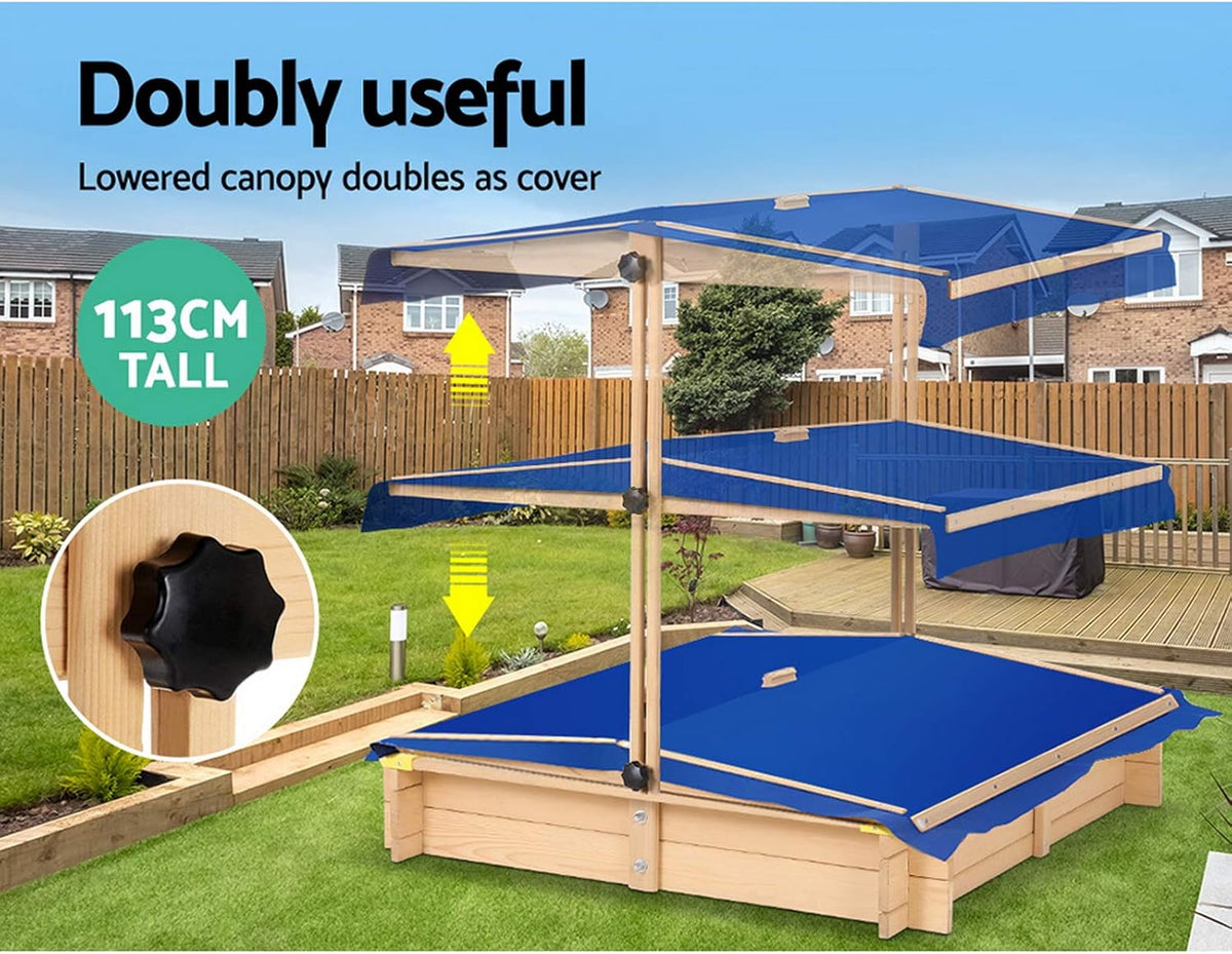 Keezi Kids Sandpit, Wooden Water Table Sand Pit