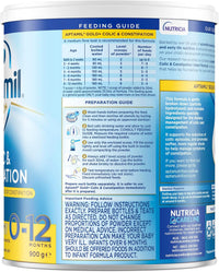 Aptamil Gold+ Colic and Constipation Baby Infant Formula, From Birth to 12 Months, 900g