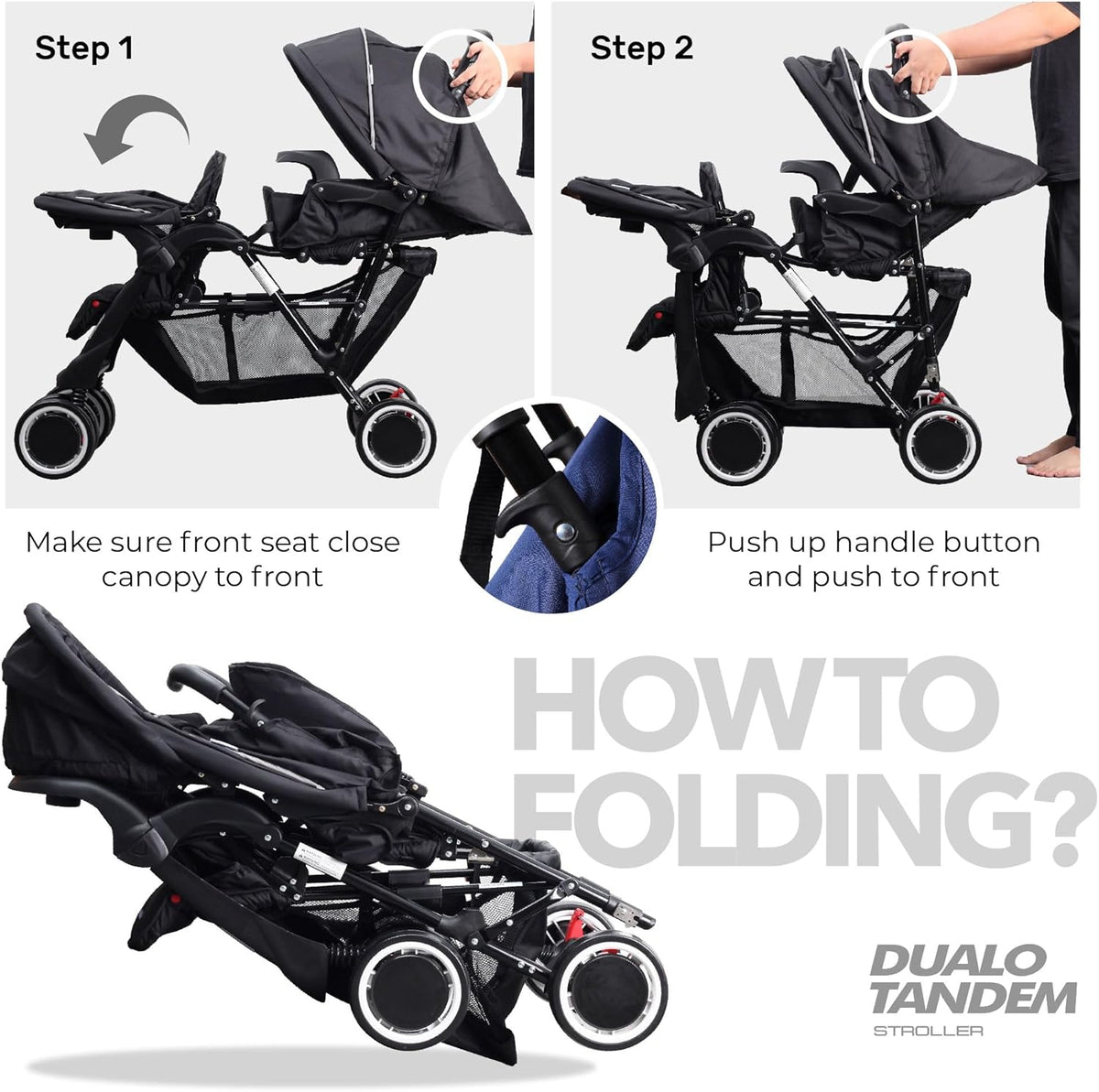 Mamakiddies Tandem Stroller Twin