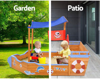 Keezi Kids Sandpit, Wooden Water Table Sand Pit Play Toys