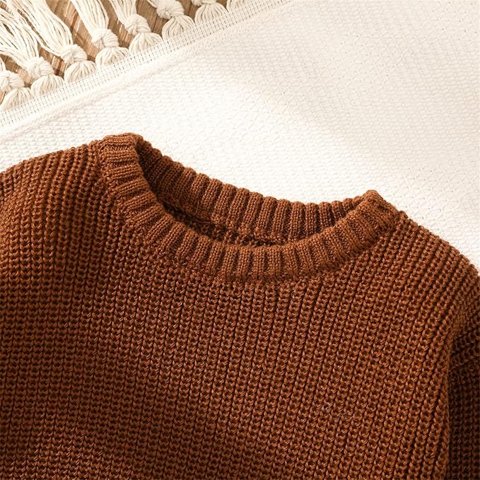 Infant Baby Sweater Round Neck Long Sleeve Knit Jumpers Pullover Sweatshirt Fall Winter Clothes Newborn 0 Months - 3 Years
