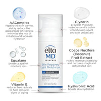 EltaMD Skin Recovery Light Face Moisturizer for Dry Skin, Oil Free Moisturizer for Face and Acne Prone Skin Care, 1.7 oz Pump