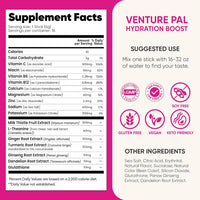 Venture Pal Hydration Packets + Liver Support- Liquid Daily IV Electrolyte Powder Packets with 7 Electrolytes & 5 Vitamins, Milk Thistle + L-Theanine | Sugar-Free | Keto Friendly | Vegan, 16 Sticks