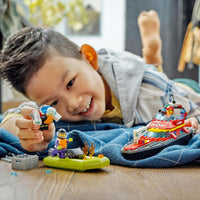 LEGO City Fire Rescue Boat Toy for 5+ Year Old Boys & Girls