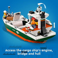 LEGO® City Seaside Harbour with Cargo Ship 60422 Toy