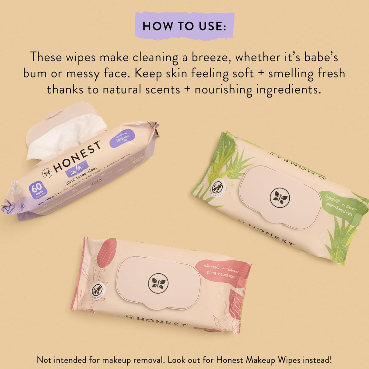 The Honest Company Nourish + Cleanse Naturally Scented Wipes | Cleansing Multi-Tasking Wipes | 99% Water, Plant Based, Hypoallergenic | Sweet Almond, 240 Count