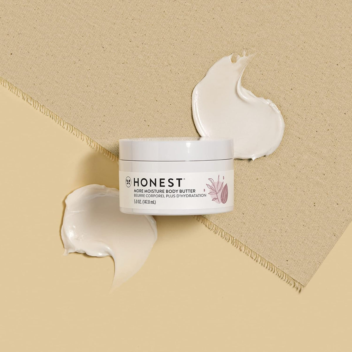 The Honest Company More Moisture Body Butter | Moisturizing Cream for Dry Skin | Vegan + Hypoallergenic | Shea Butter + Nourishing Oils | 5 oz