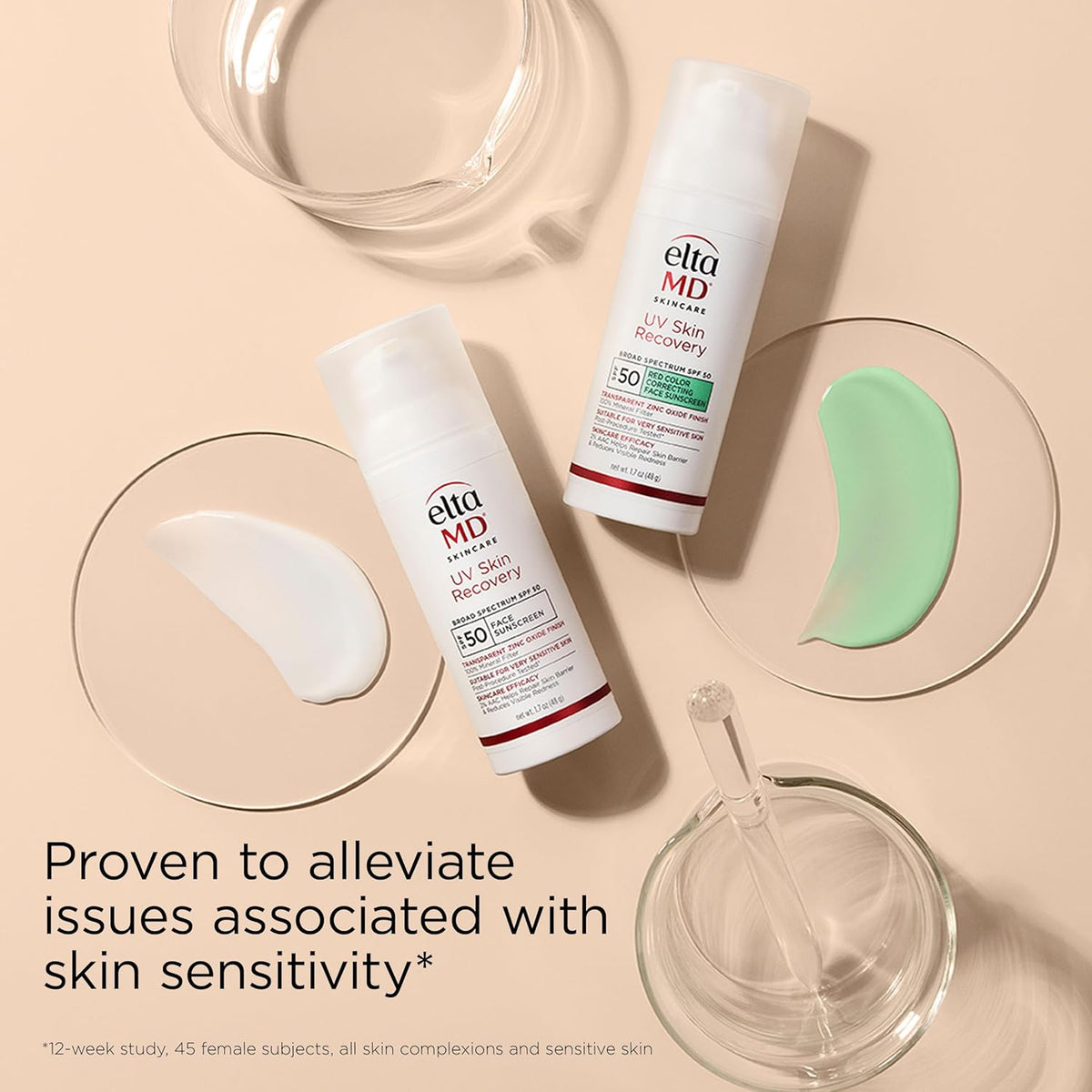 EltaMD UV Skin Recovery Face Sunscreen with Zinc Oxide, All Mineral, Safe for Sensitive Skin SPF 50