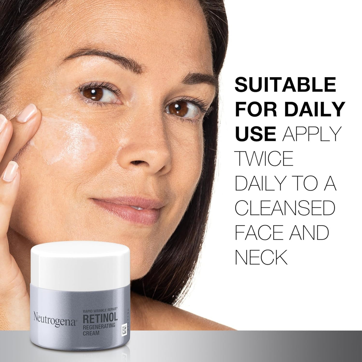 Neutrogena Rapid Wrinkle Repair Retinol Anti Ageing Regenerating Cream Face Moisturiser 48g |Fights fine lines, dullness, wrinkles & dark spots|Hyaluronic Acid hydrates & rejuvenate the look of skin