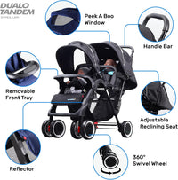 Mamakiddies Tandem Stroller Twin