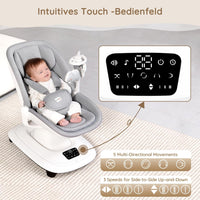Baby Swings for Infants, Electric 3D-Motion Baby Swings with 7 Modes, 5-Point Harness, APP Control (7-33lbs)