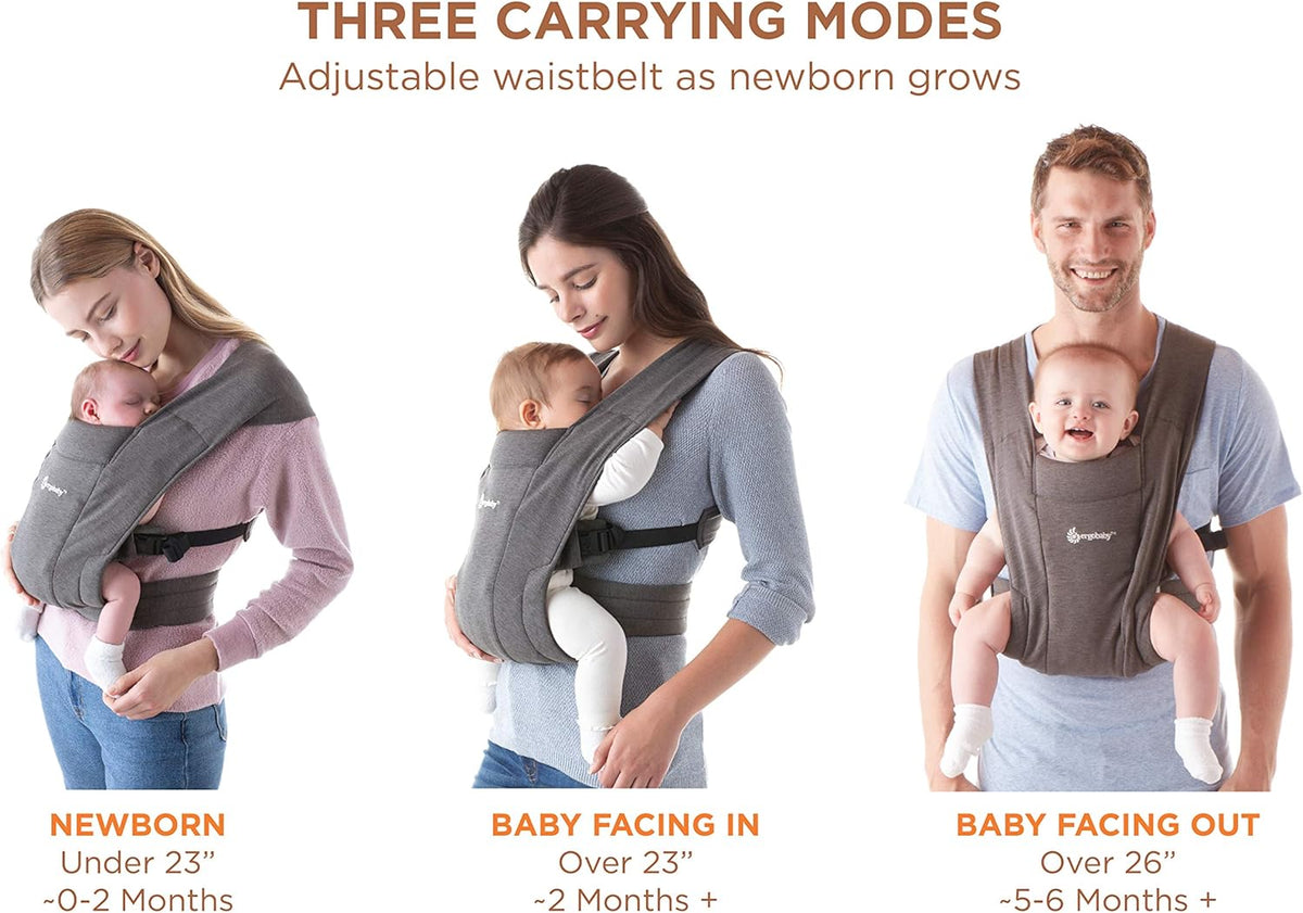 Cozy Newborn Essentials Baby Carrier Wrap (Pure Black)