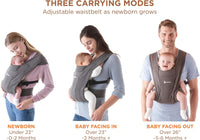 Cozy Newborn Essentials Baby Carrier Wrap (Pure Black)