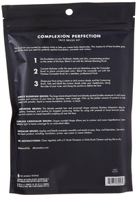 e.l.f. Complexion Perfection Brush Kit, 4-Piece Makeup Brush Set, Brushes For Foundations & Concealers, Vegan & Cruelty-Free