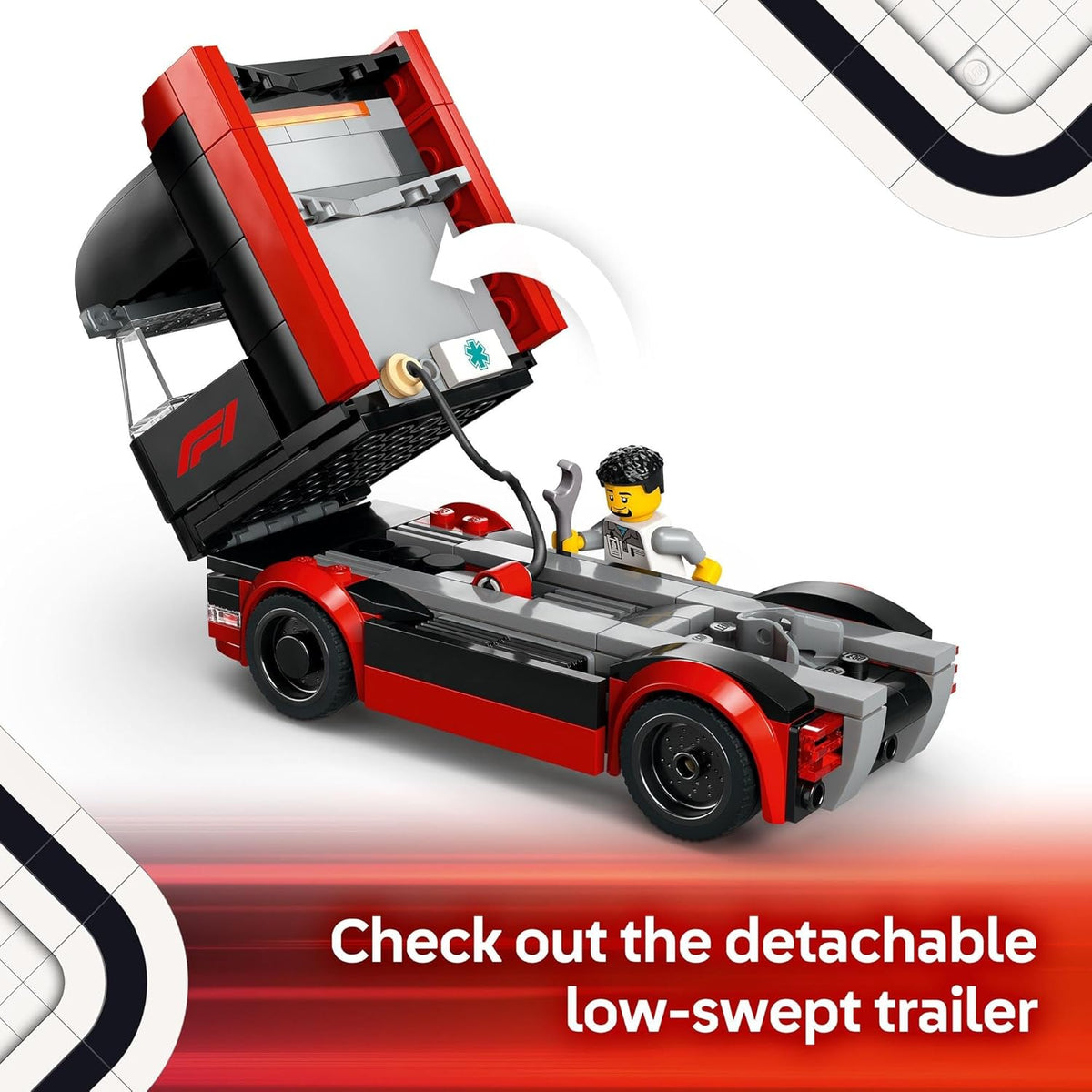 LEGO City F1 Truck with RB20 & AMR24 F1 Cars, Kids Toy for 8+ Year Old Boys & Girls