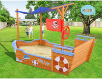 Keezi Kids Sandpit, Wooden Water Table Sand Pit Play Toys