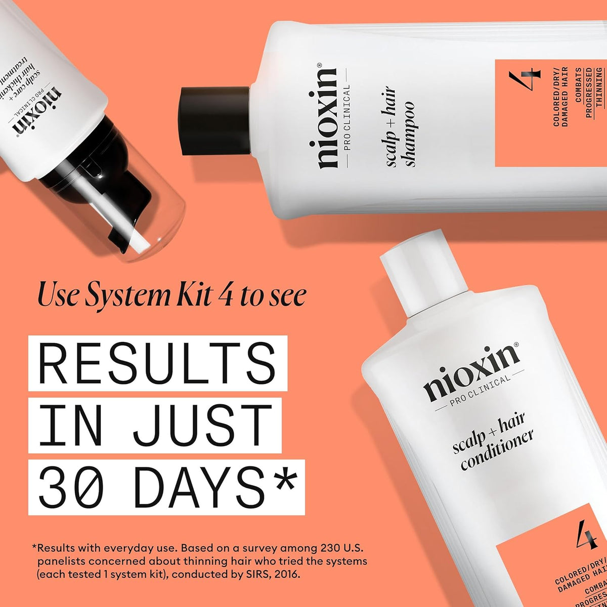 Nioxin Shampoo & Conditioner Liter Duo Sets | Prepacks with Pumps Included | Systems 1-4 | For Natural, Colored, & Damaged Hair with Light to Progressed Thinning | Strengthen & Boost Hair Density