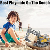 linzezon RC Dump Truck Car, Remote Control Excavator, Kids RC Dump Truck Toy