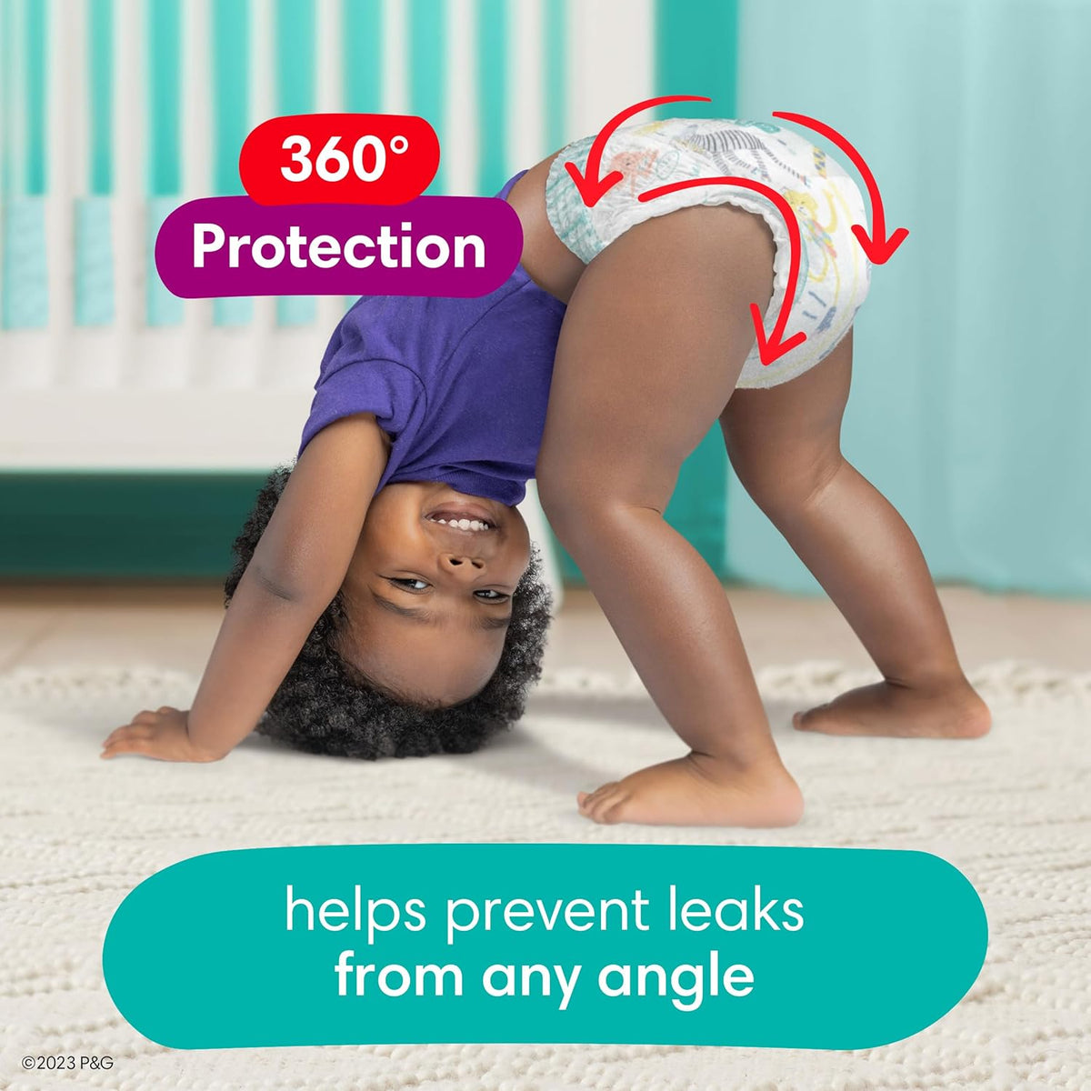 Pampers Diapers Size 7, 88 Count - Pampers Pull On Cruisers 360° Fit Disposable Baby Diapers with Stretchy Waistband, Packaging & Prints May Vary
